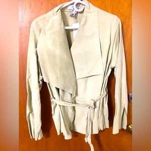 Suede wrap jacket coat, gorgeous!